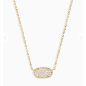 Elisa Gold Pendant necklace in Iridescent Drusy